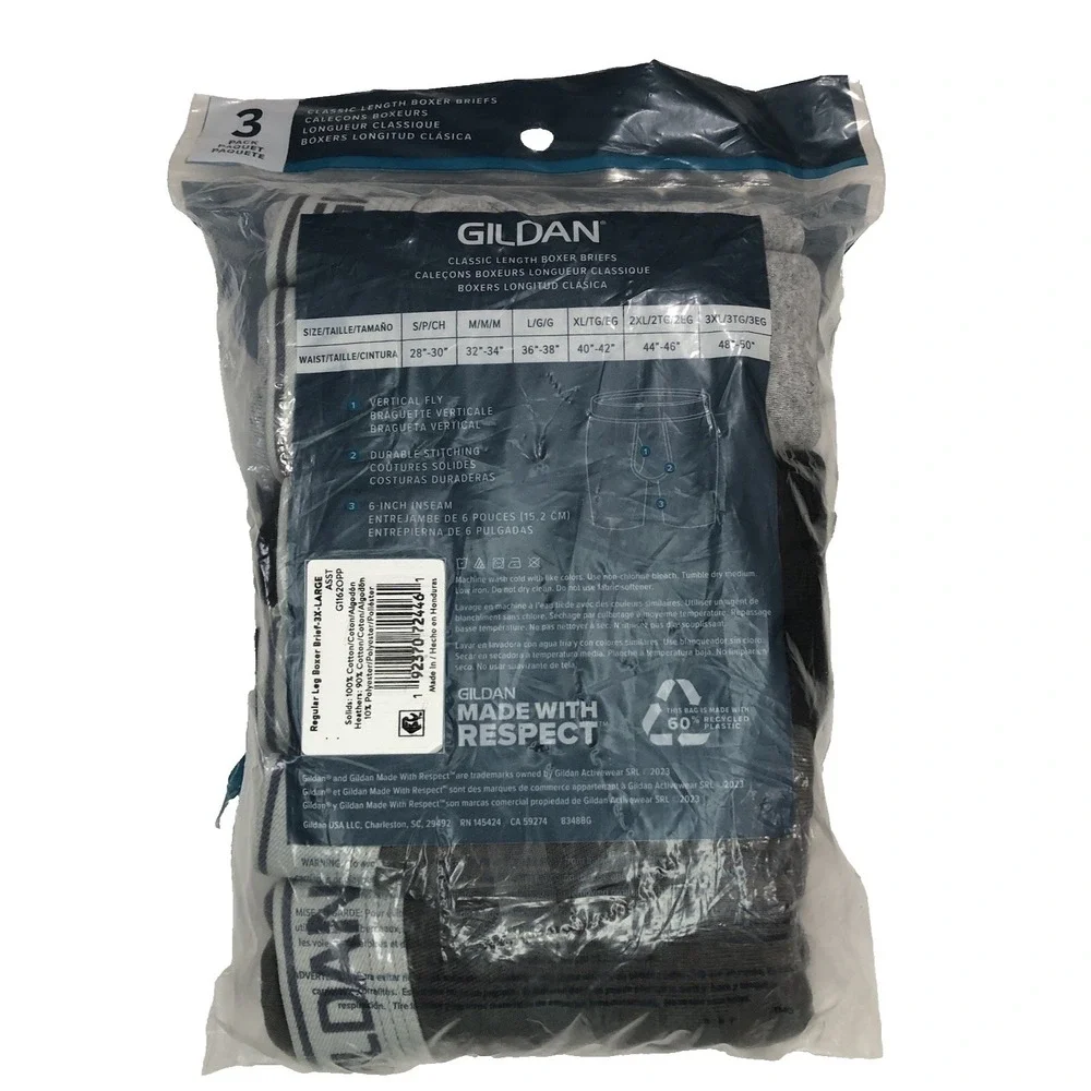 Gildan Boxer Briefs‎ Men's Size 3XL 48'-50